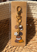 Cozy Coffee and Croissant Keychain
